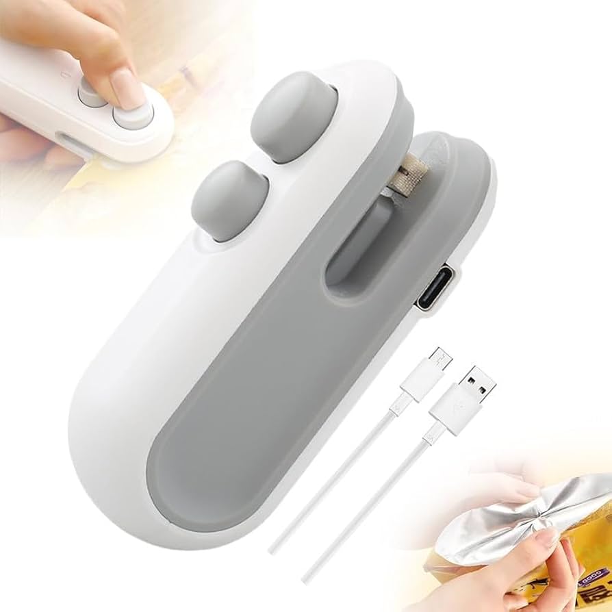 2-in-1 Mini Bag Sealer and Cutter – Seal & Cut with Ease Portable Machine