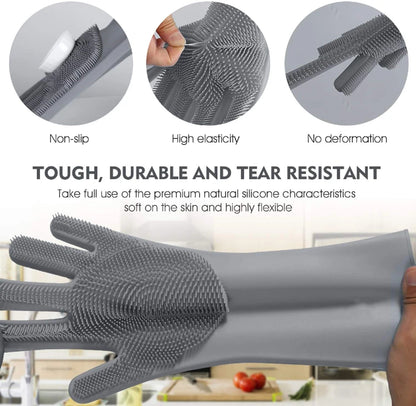 Silicone Scrubbing Gloves for Dishwashing