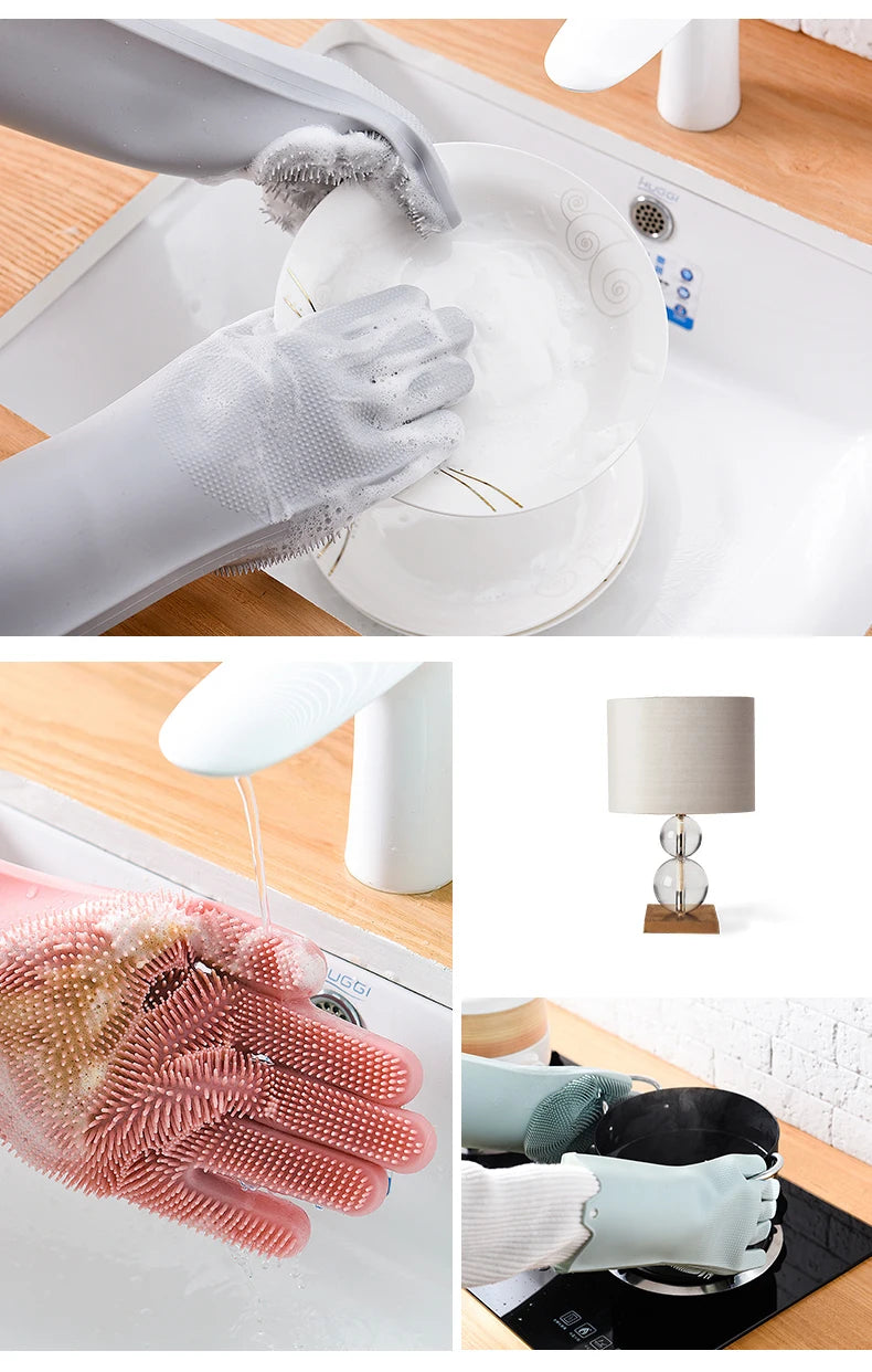 Silicone Scrubbing Gloves for Dishwashing